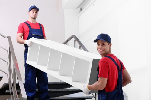 Local removals team handling apartment access in Pimlico