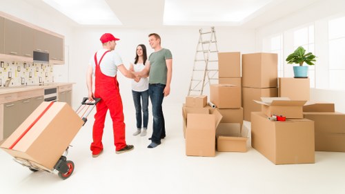 Furniture pick-up service for a Pimlico flat with bulky items ready for removal