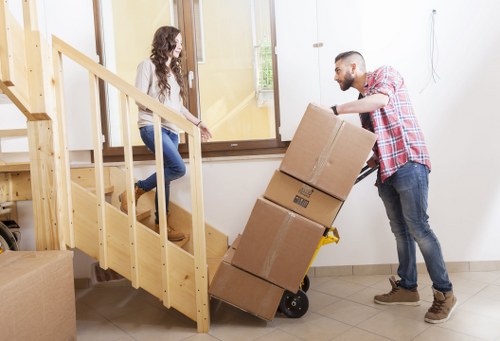 Packing and loading household items for a Pimlico move
