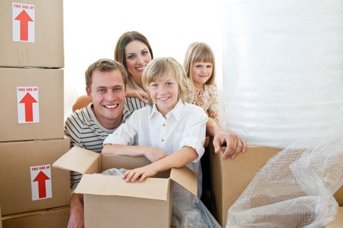 Furniture and boxes loaded into a moving truck in Pimlico