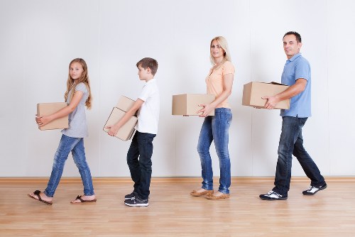 Careful loading of business items during a Pimlico office move